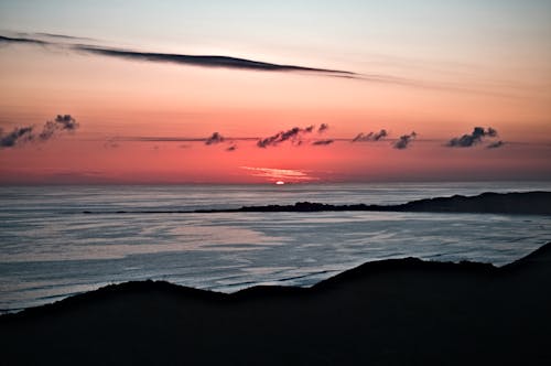 Základová fotografie zdarma na téma krásný pohled, moře, nádherný západ slunce