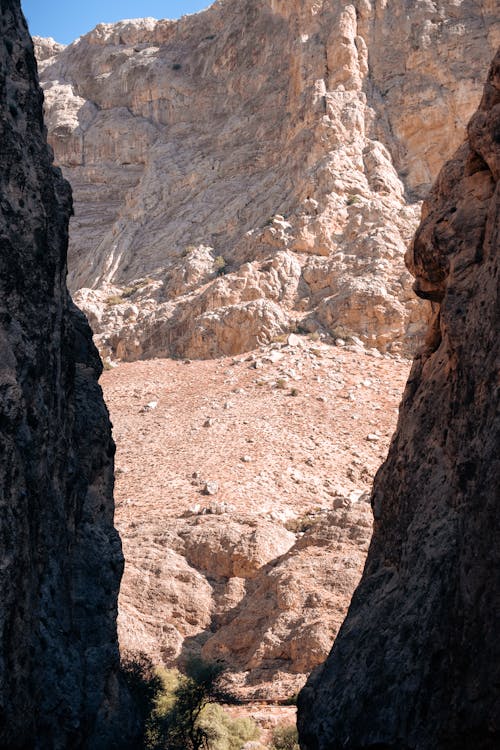 Arid, Barren Rocks of Canyon