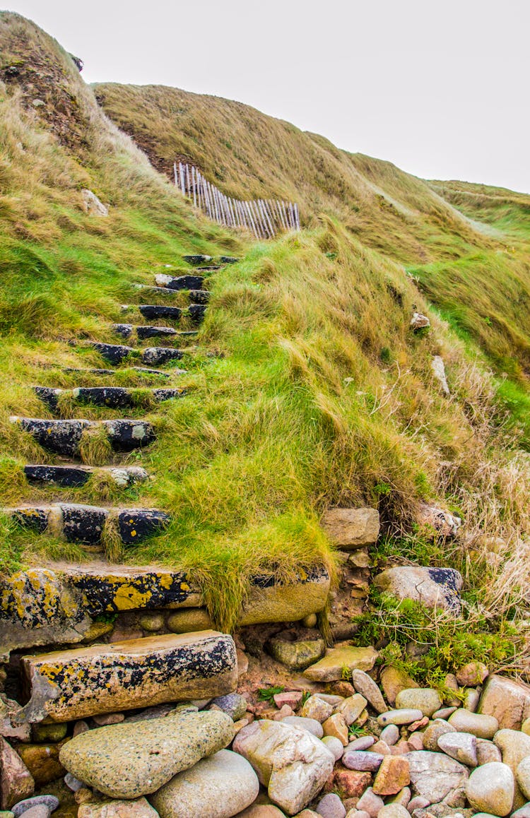 Stone Stairs On Hill