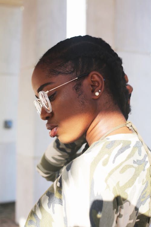 Free Photo of Woman Wearing Eyeglasses Stock Photo