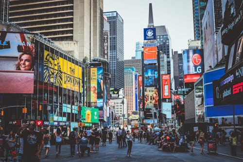 Free People Across on Intersection Stock Photo