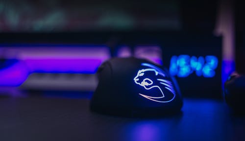 Fotografía De Enfoque Selectivo Del Mouse Para Juegos Negro