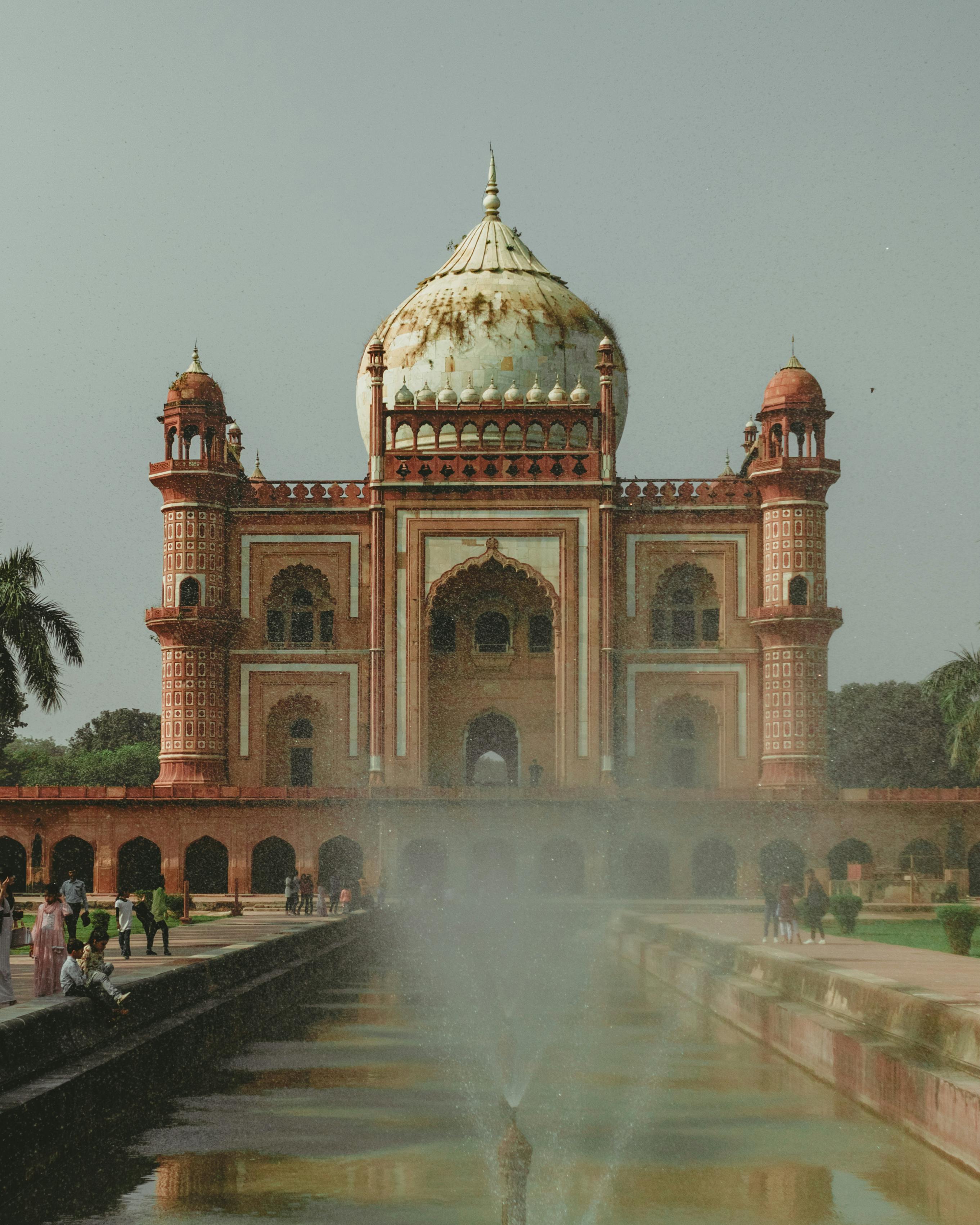 A striking image of Safdarjung's Tomb, an iconic monument in Delhi, India, captured during the day.