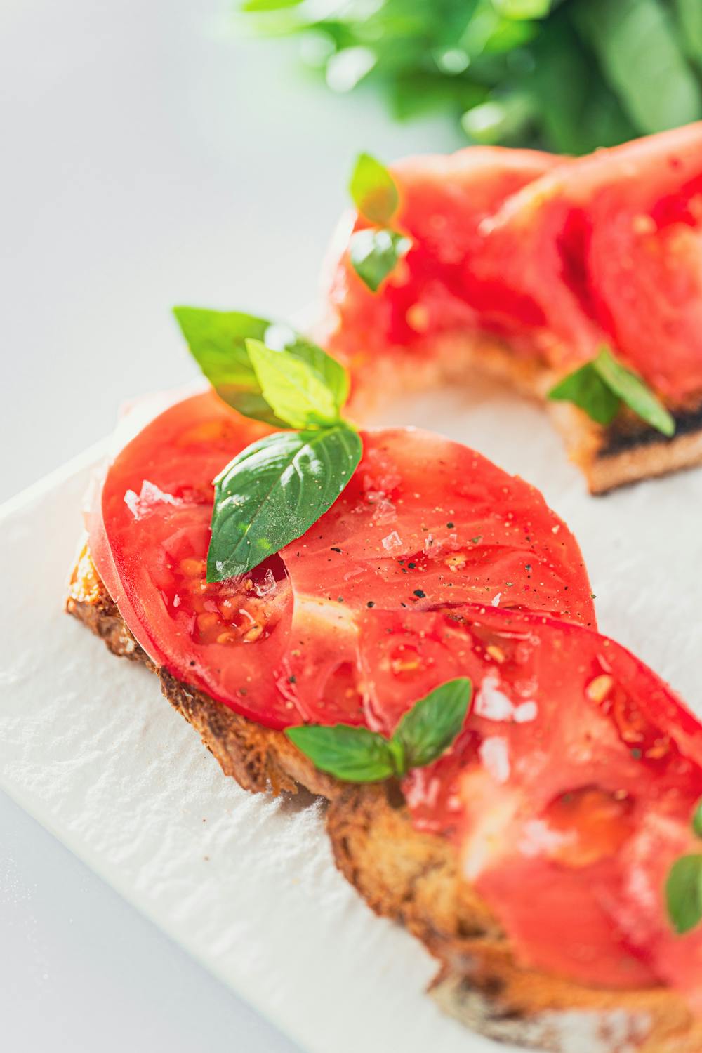 Simple Monjauro Tomato Basil Bruschetta