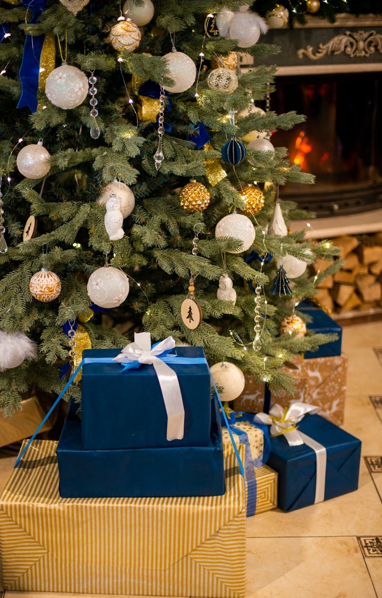 Presents Under A Christmas Tree