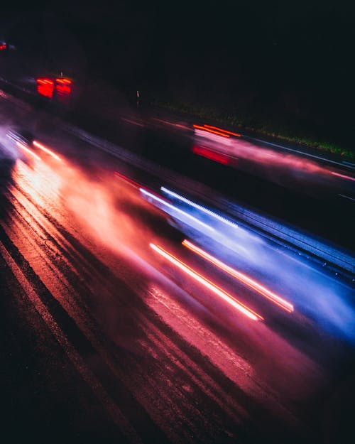 Cars Lights on Road at Night