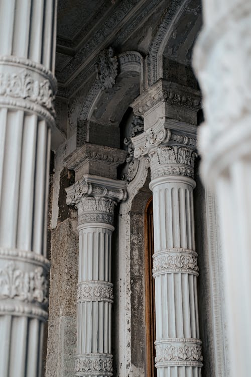 Close-up of Beautiful Carved Columns 