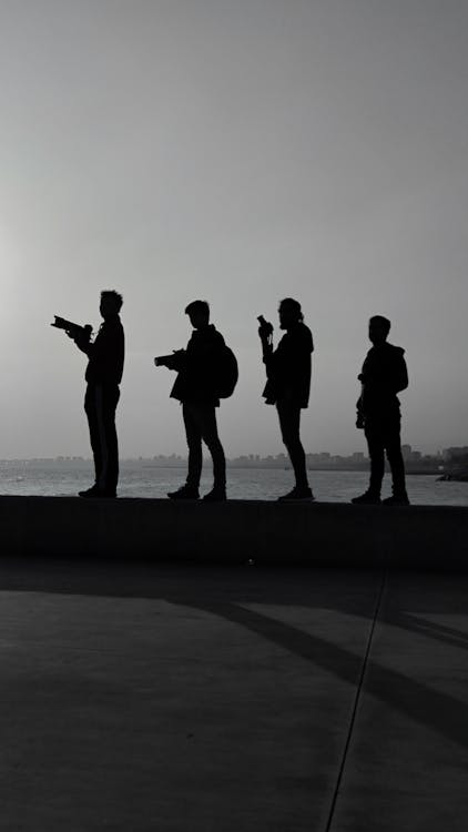 Silhouette of People With Cameras