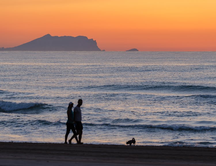 People Walking On The Beach