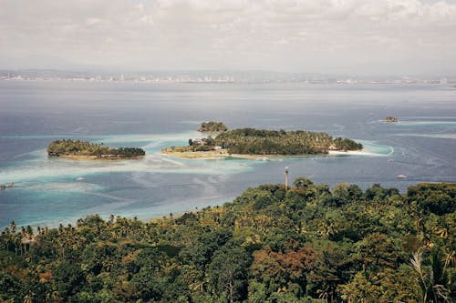 Island and Islets Above the Sea Water
