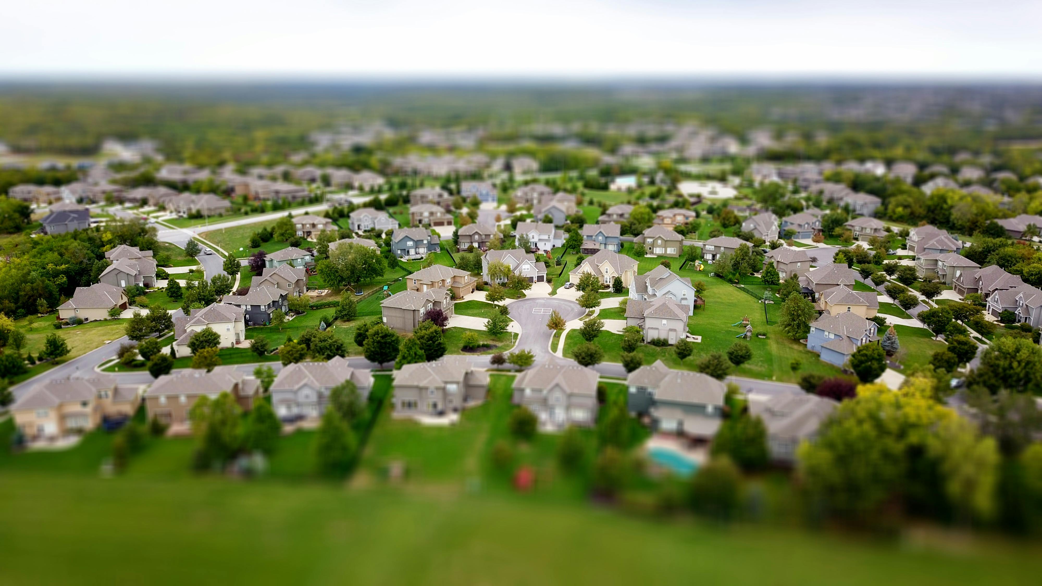 Free Stock Photo Of Aerial Photography, Houses, Neighborhood