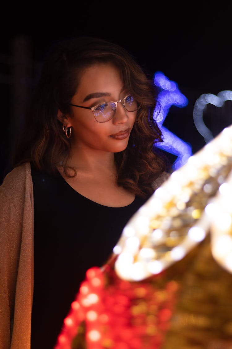 Beautiful Woman Wearing Eyeglasses