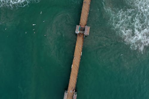 Fotobanka s bezplatnými fotkami na tému letecké snímkovanie, mólo, more