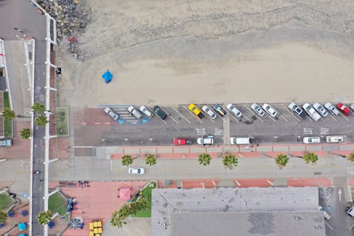 Základová fotografie zdarma na téma auta, letecká fotografie, parkoviště