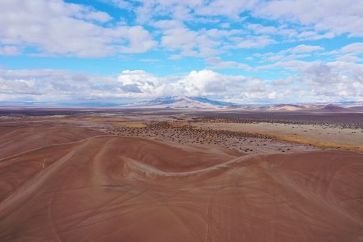 A Desert Under the Cloudy Sky 