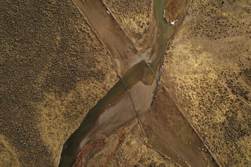 ドローン撮影, 川, 砂漠の無料の写真素材