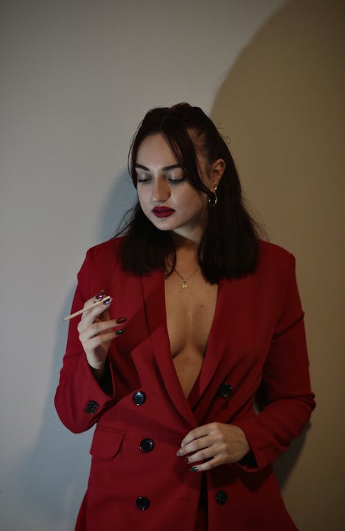 Woman in a Red Blazer