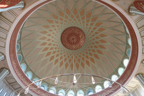 An Internal View of Taksim Mosque Ceiling in Istanbul, Turkey