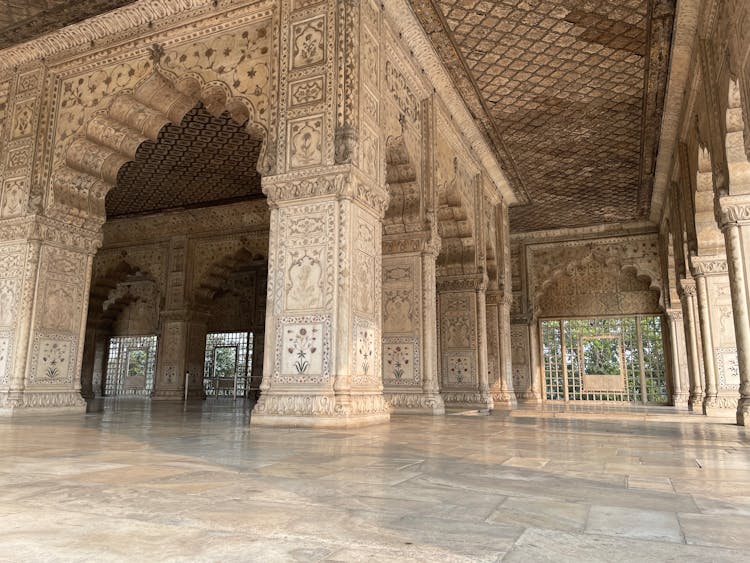 Interior Of The Red Fort, Delhi, India 