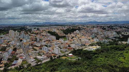 Drone Shot of City Buildings