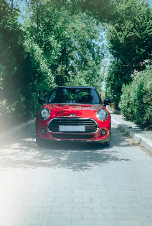 A Red Mini Cooper