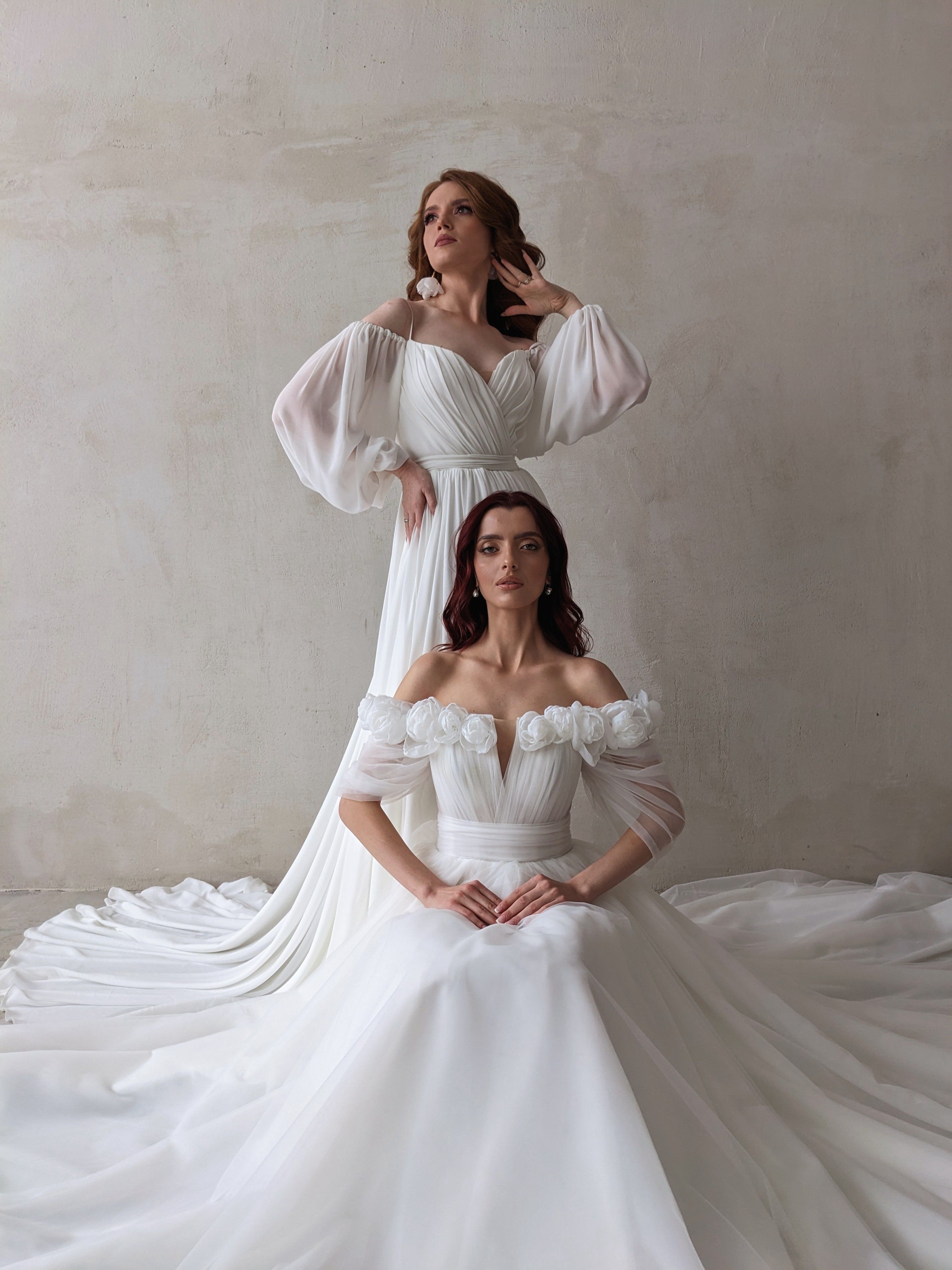 elegant wedding dresses pinterest Elegant Long Sleeve Wedding Dresses Timeless Satin Bridal Dress VW1279 –  Viniodress main image 1