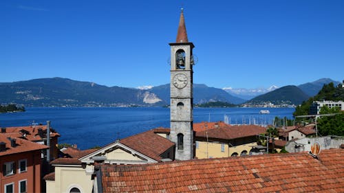 The Bell Clock Tower in Chisea Ponte di Laveno