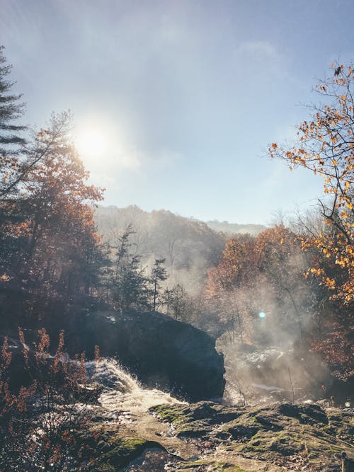 Бесплатное стоковое фото с вертикальный выстрел, водопады, дневной свет