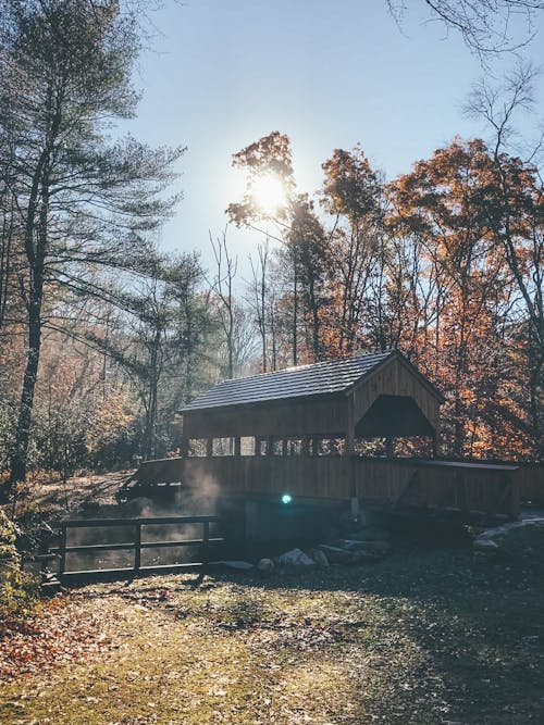 Roof over a Wooden Bridge