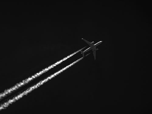 Foto Sudut Tinggi Pesawat Abu Abu