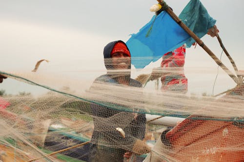 Fishermen with Fishing Nets