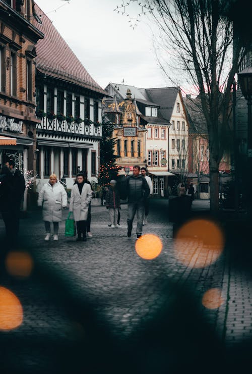 People Walking in Old Town