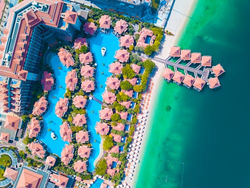 Free Aerial View of Resort Stock Photo