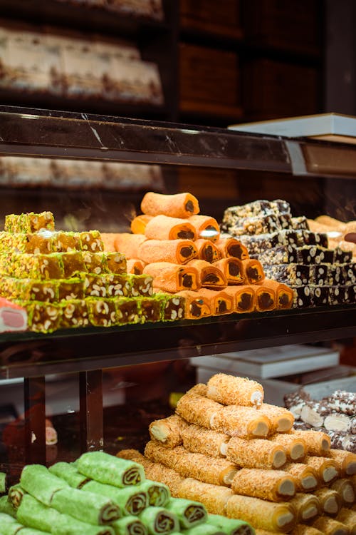 View of Sweet Pastries on Display 