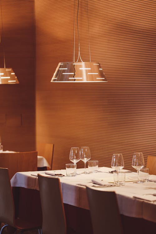 A Simple Table Setting Inside a Restaurant