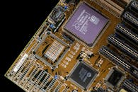 Microchip Processor in Close-up Photography