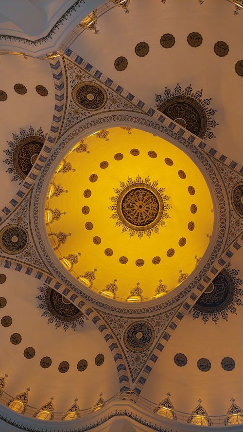 Art on the Ceiling in a Mosque 