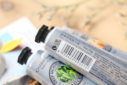 Close-up of Tubes with Hand Cream 