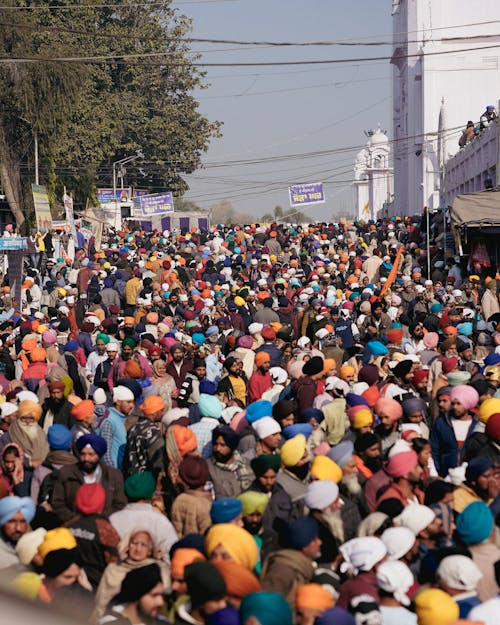 Základová fotografie zdarma na téma dav, lidé, turbany