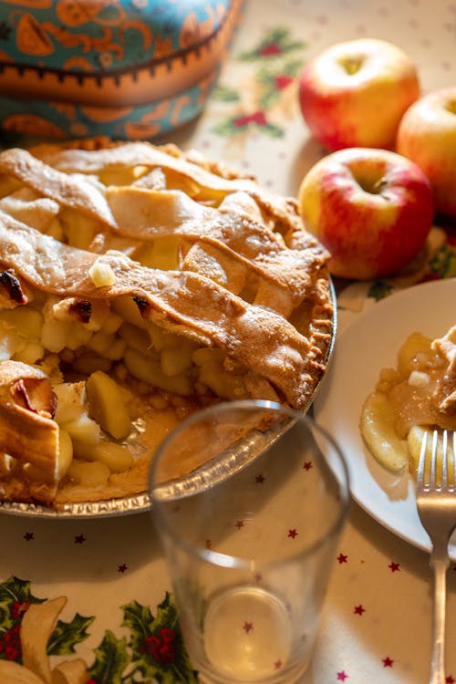 Free Apple Pie on the Table Stock Photo