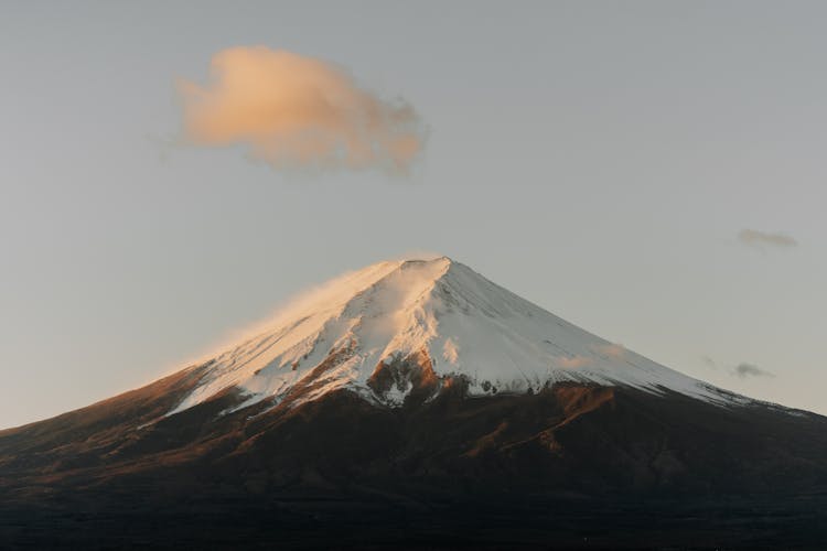 Photo Of A Snowcapped Mountain Peak