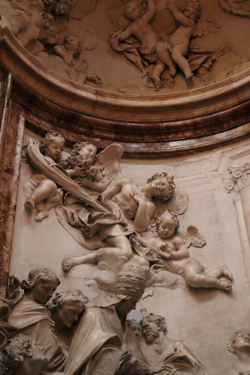 Angel Statues Inside a Church