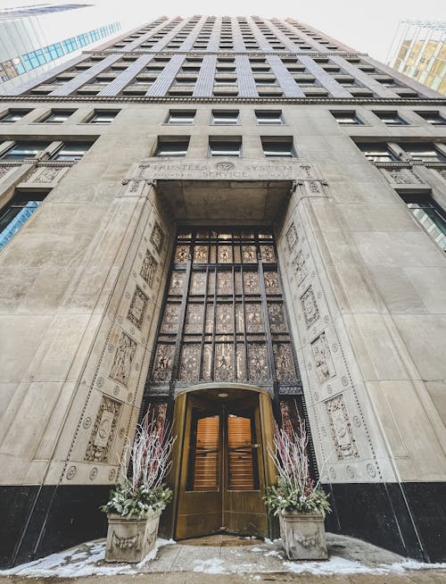 Free Entrance of the InterContinental Hotel in Chicago Stock Photo