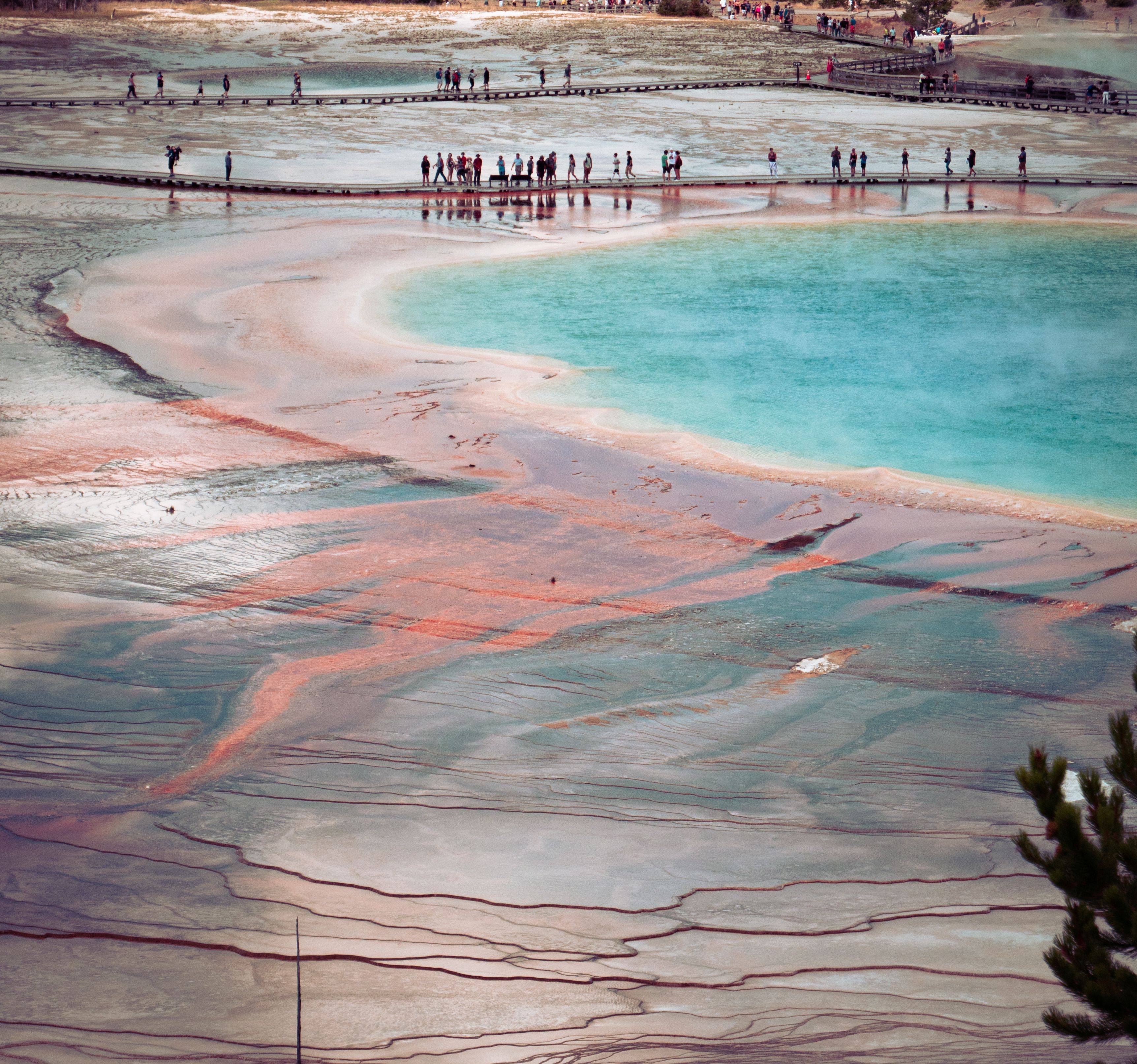 Grand Prismatic Spring aerial