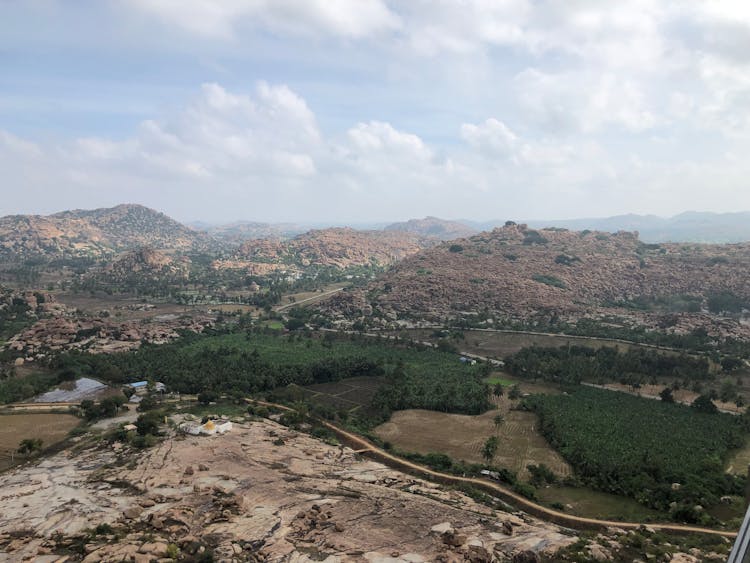 Panoramic View Of An Agricultural Valley