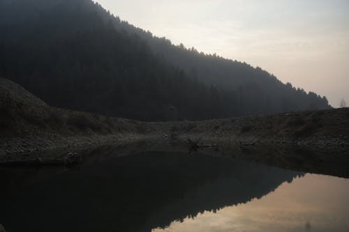 Foto stok gratis danau, Fajar, gunung