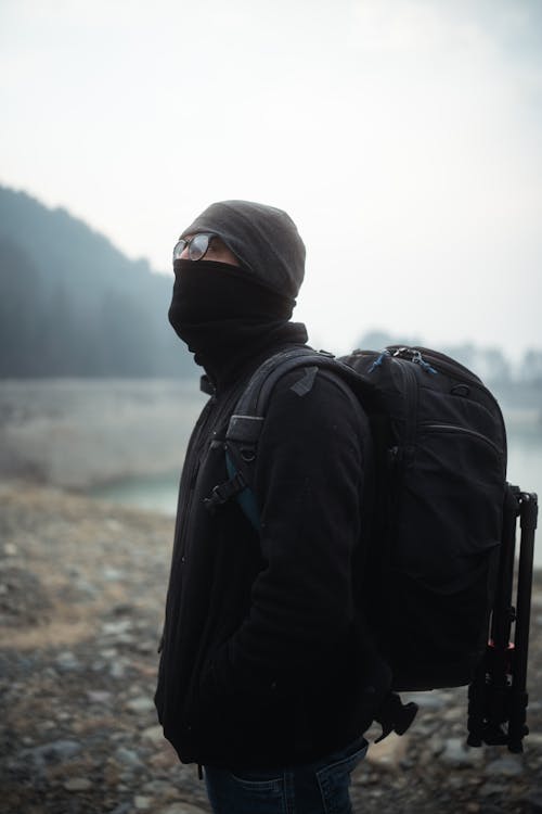 Free Backpacker in Outdoors Stock Photo