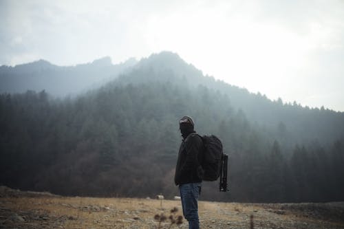 Man Carrying a Backpack