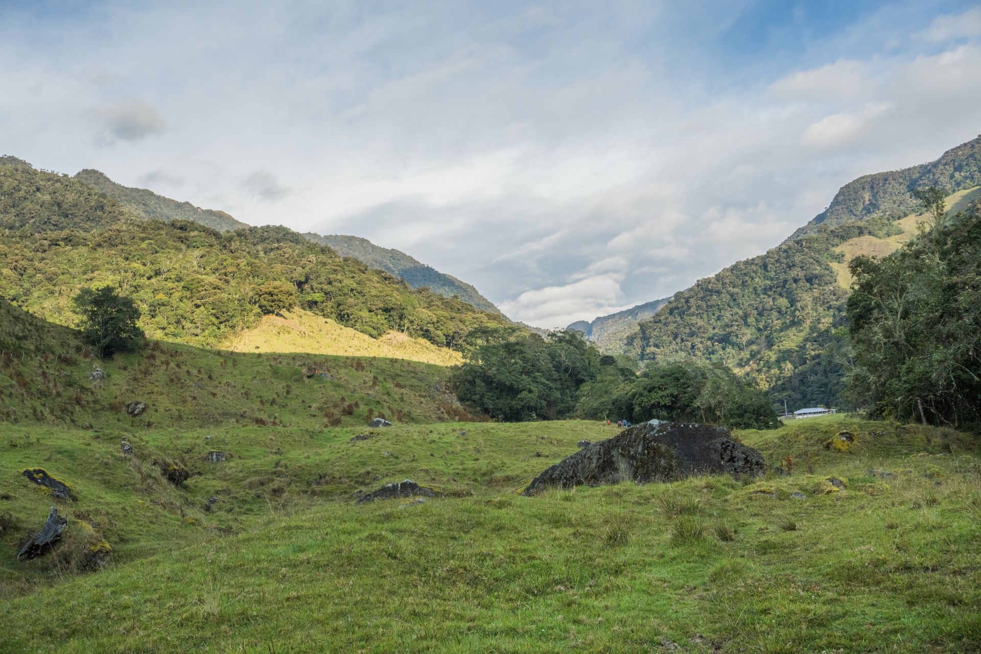 Paysage de montagne d'Antioquia en Colombie vallée verte de jour