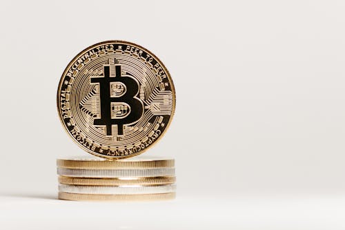 Close-up of a Bitcoin Gold Coin